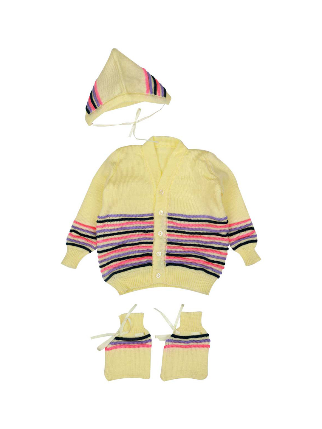 MeeMee Unisex Cream-Coloured Solid Sweater