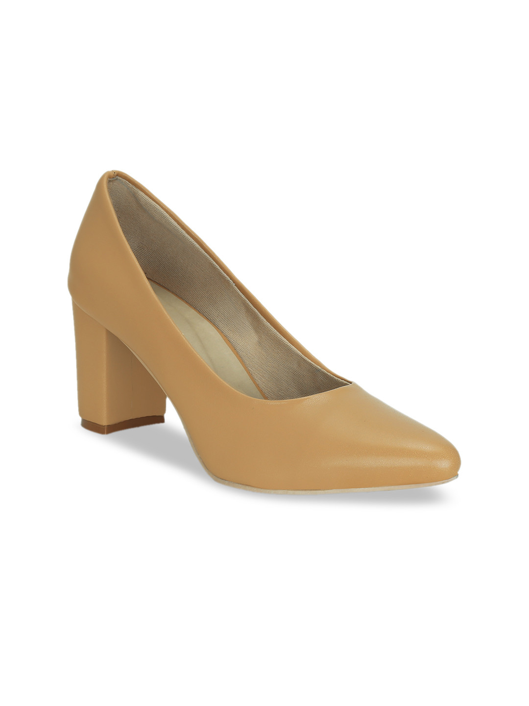 Get Glamr Women Beige Solid Pumps