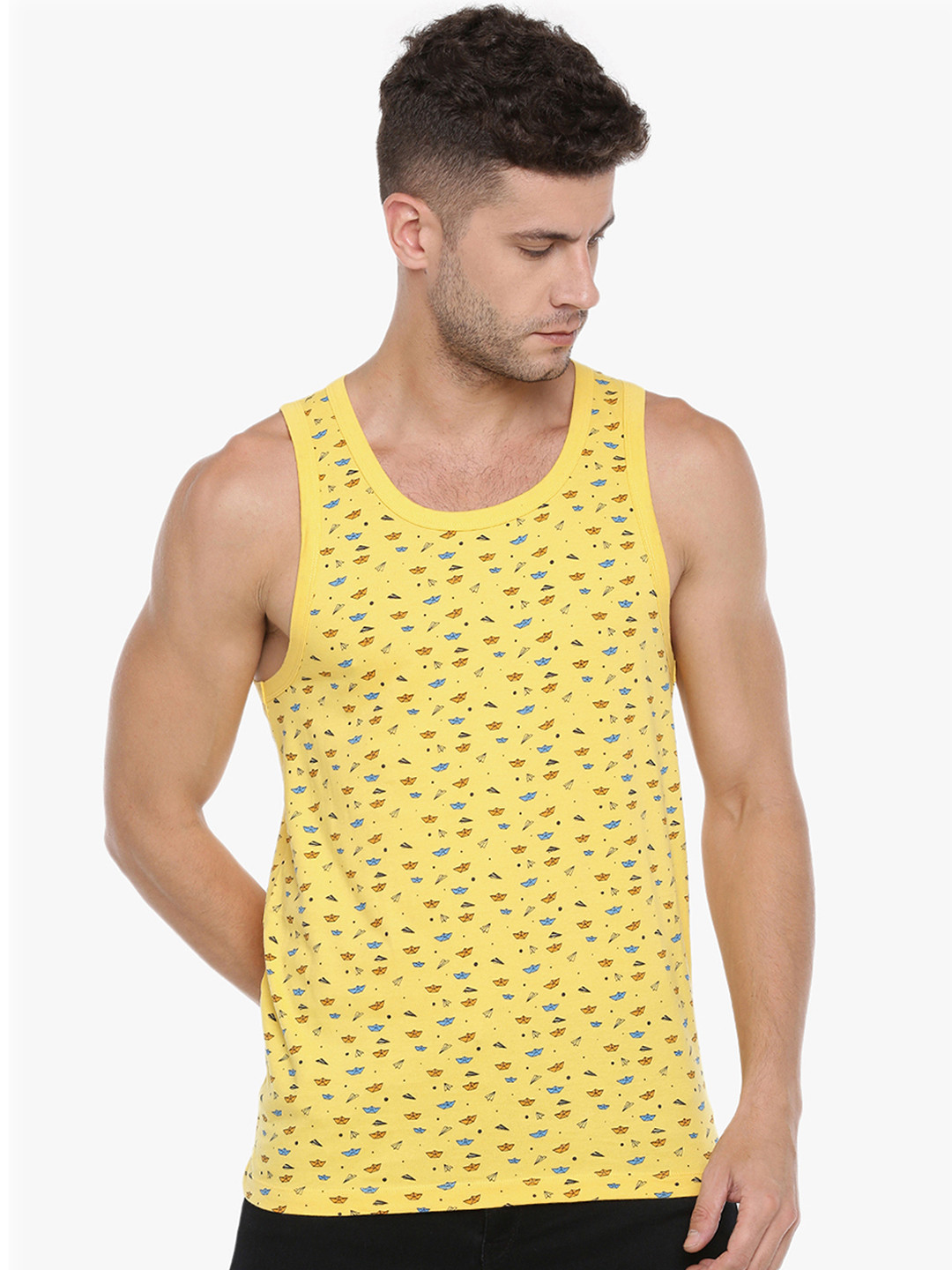 Force NXT Printed Super Combed Cotton Tank T-shirt