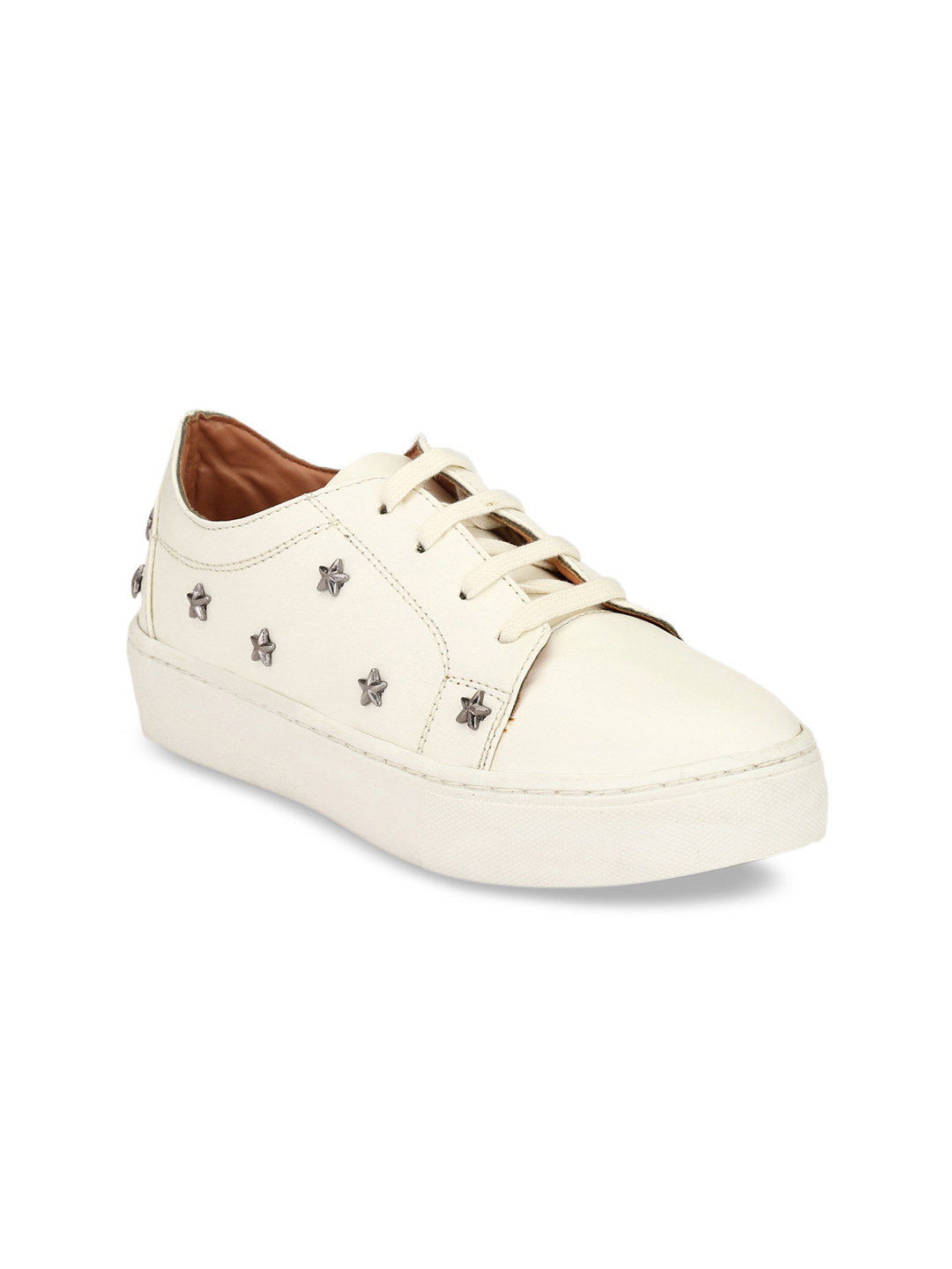 AADY AUSTIN Women White Embellished Sneakers