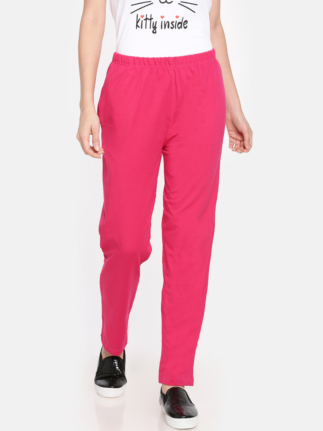 Dollar Missy Women Cotton Super Soft Kurti Pant With One Side Zipper Pocket