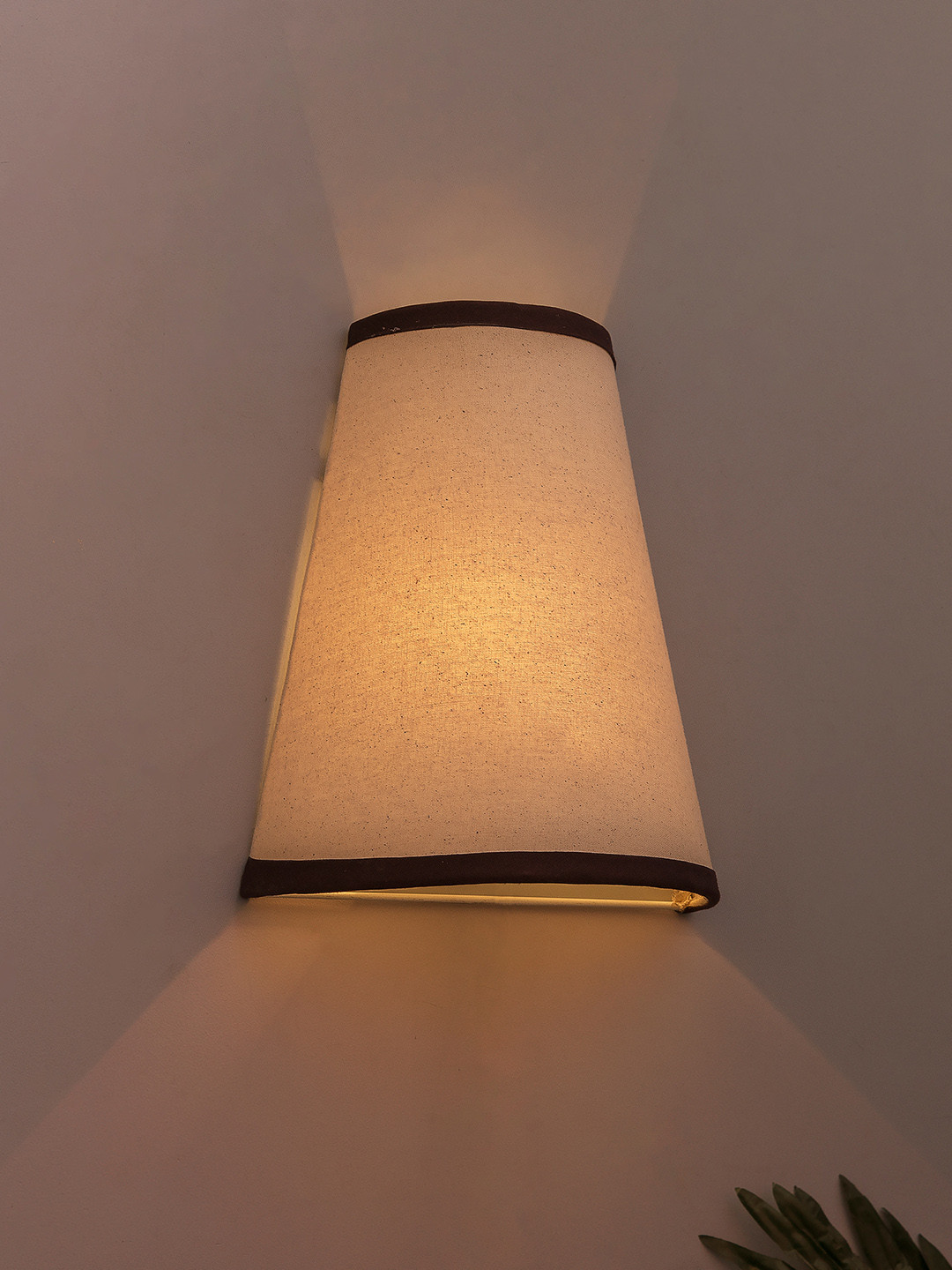 Homesake Beige Solid Handcrafted Frustum Flush Mount Light