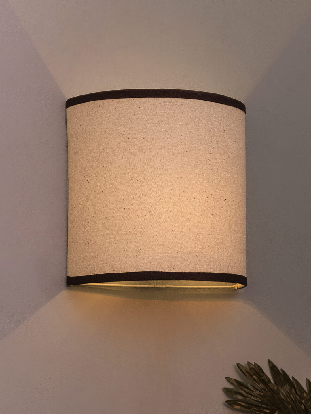 Homesake Beige Solid Wall Flush Mount Light