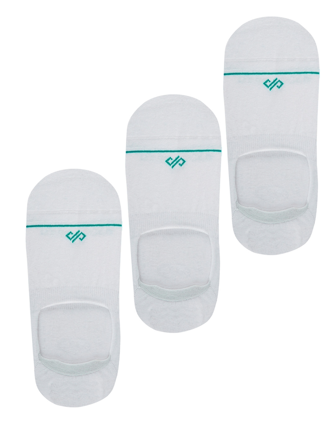 Dynamocks Unisex Pack of 3 White Solid Shoe Liners