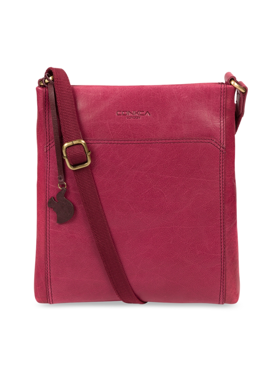 Buy PURE LUXURIES LONDON Women Fuchsia Conkca Collection Genuine Leather Dink Sling Bag Handbags for Women 10393241 Myntra