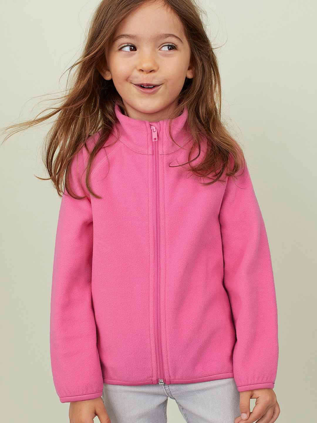 Girls pink hotsell fleece jacket