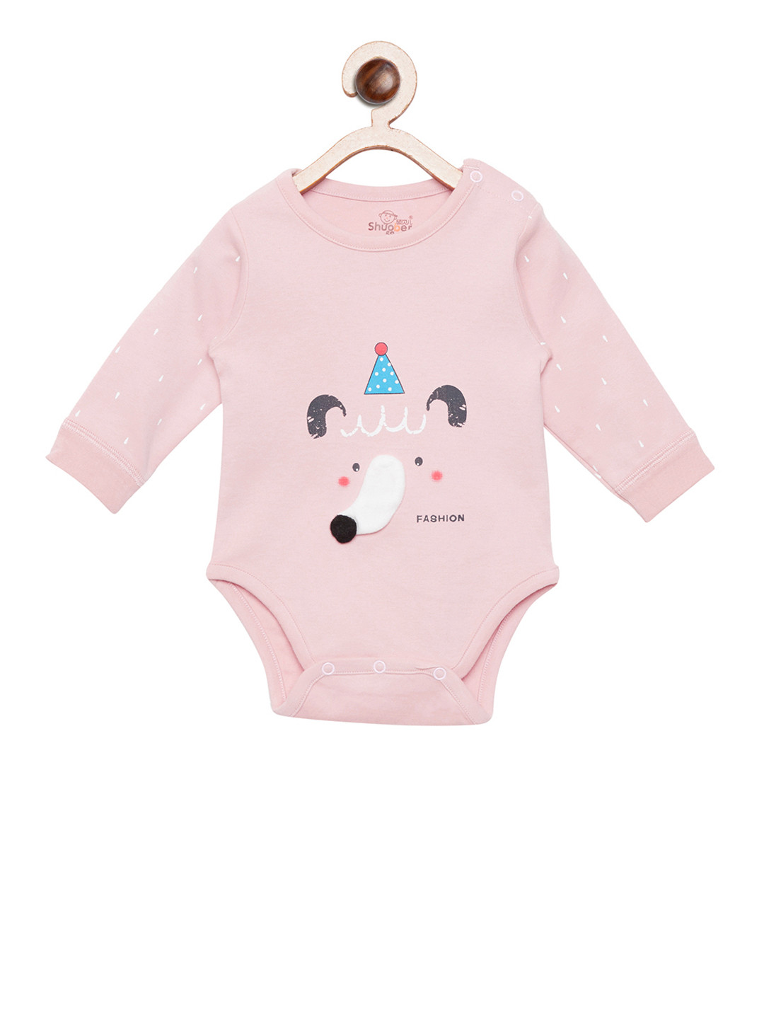 Camey Kids Pink Printed Rompers