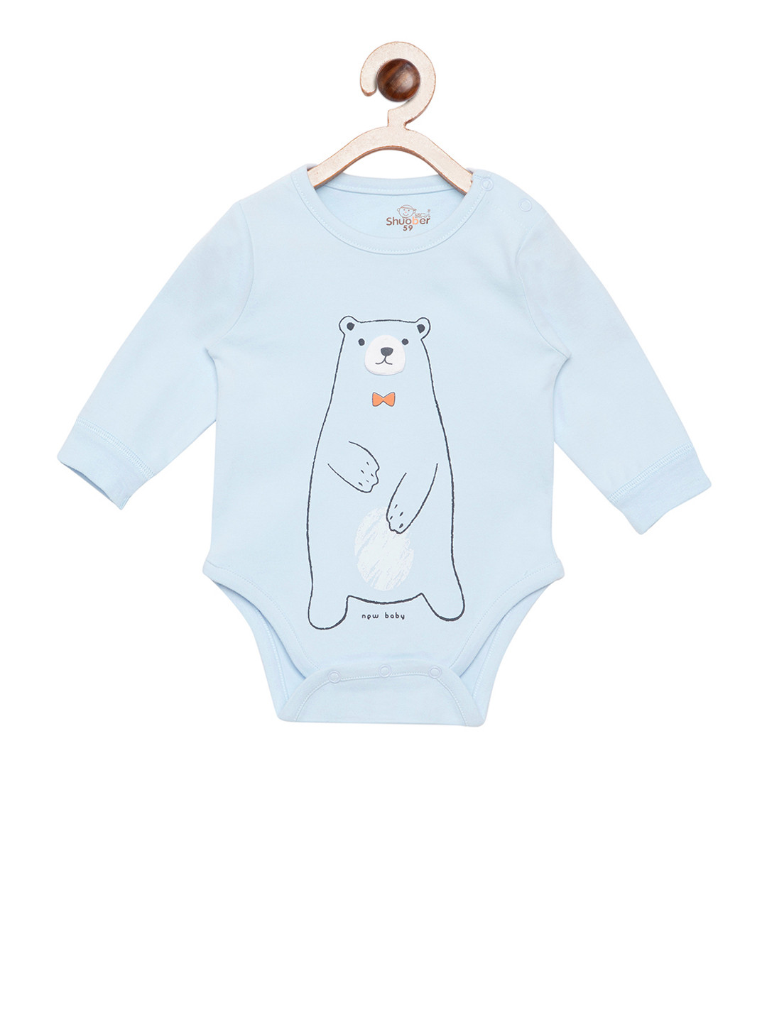 Camey Kids Blue Printed Rompers