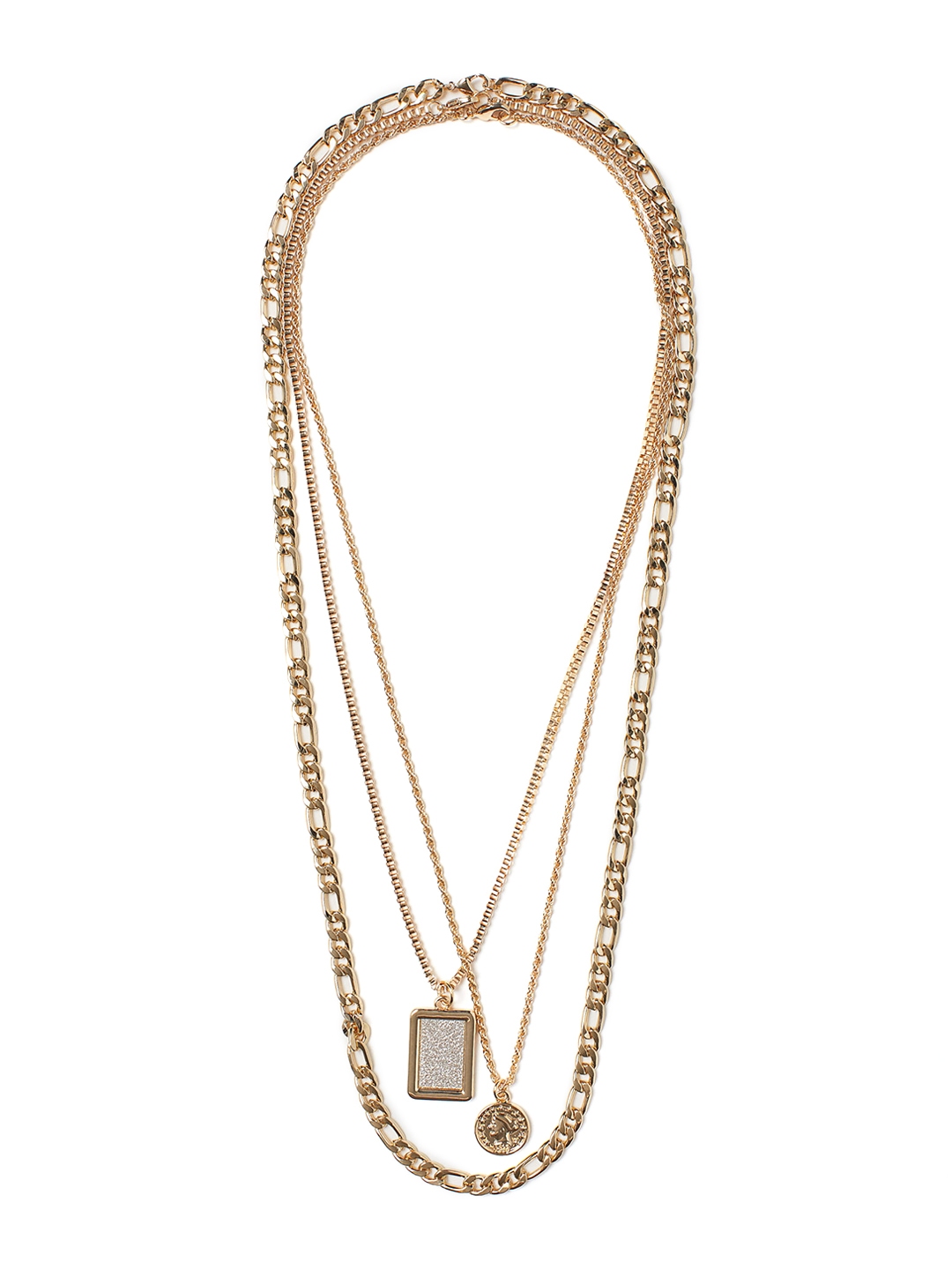 Buy H M Women Gold Toned 3 Pack Necklaces Necklace And Chains