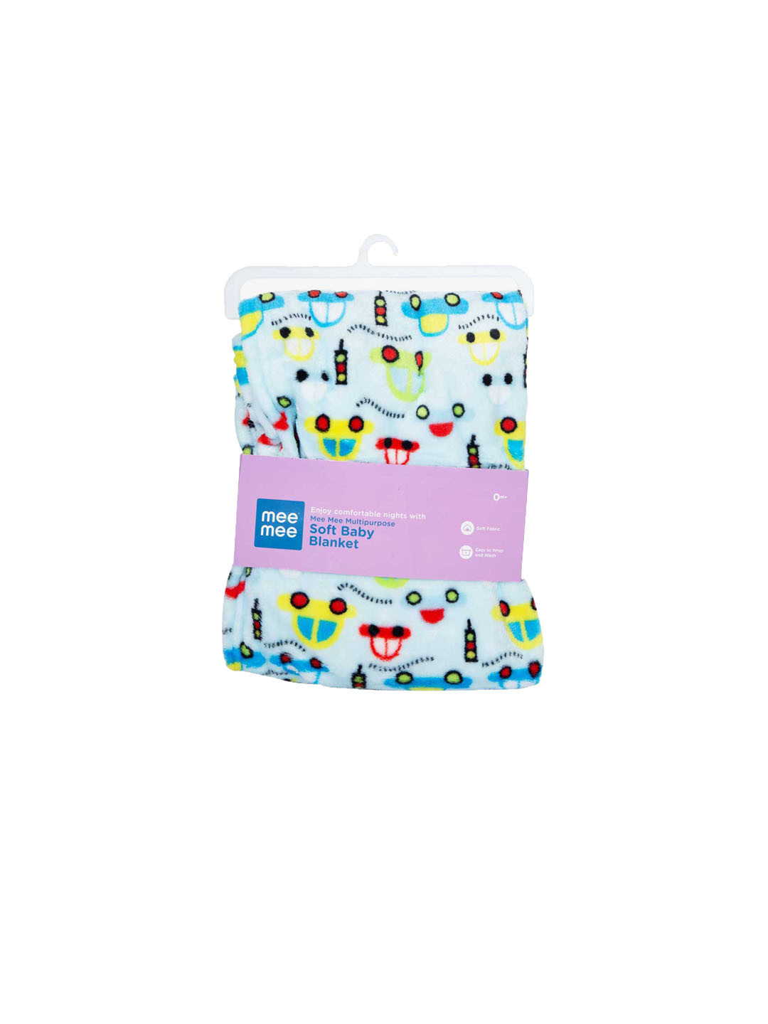 MeeMee Baby Blue Abstract Mild Winter 300 GSM Single Bed Blanket