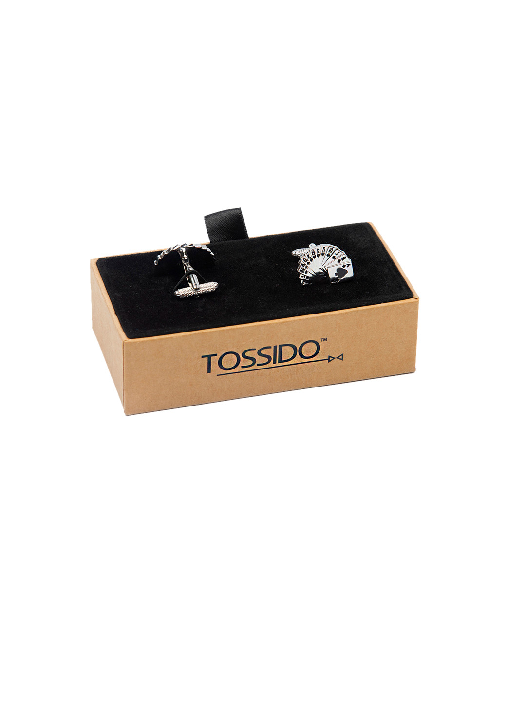 Tossido Silver-Toned & Bronze-Toned Quirky Cufflinks