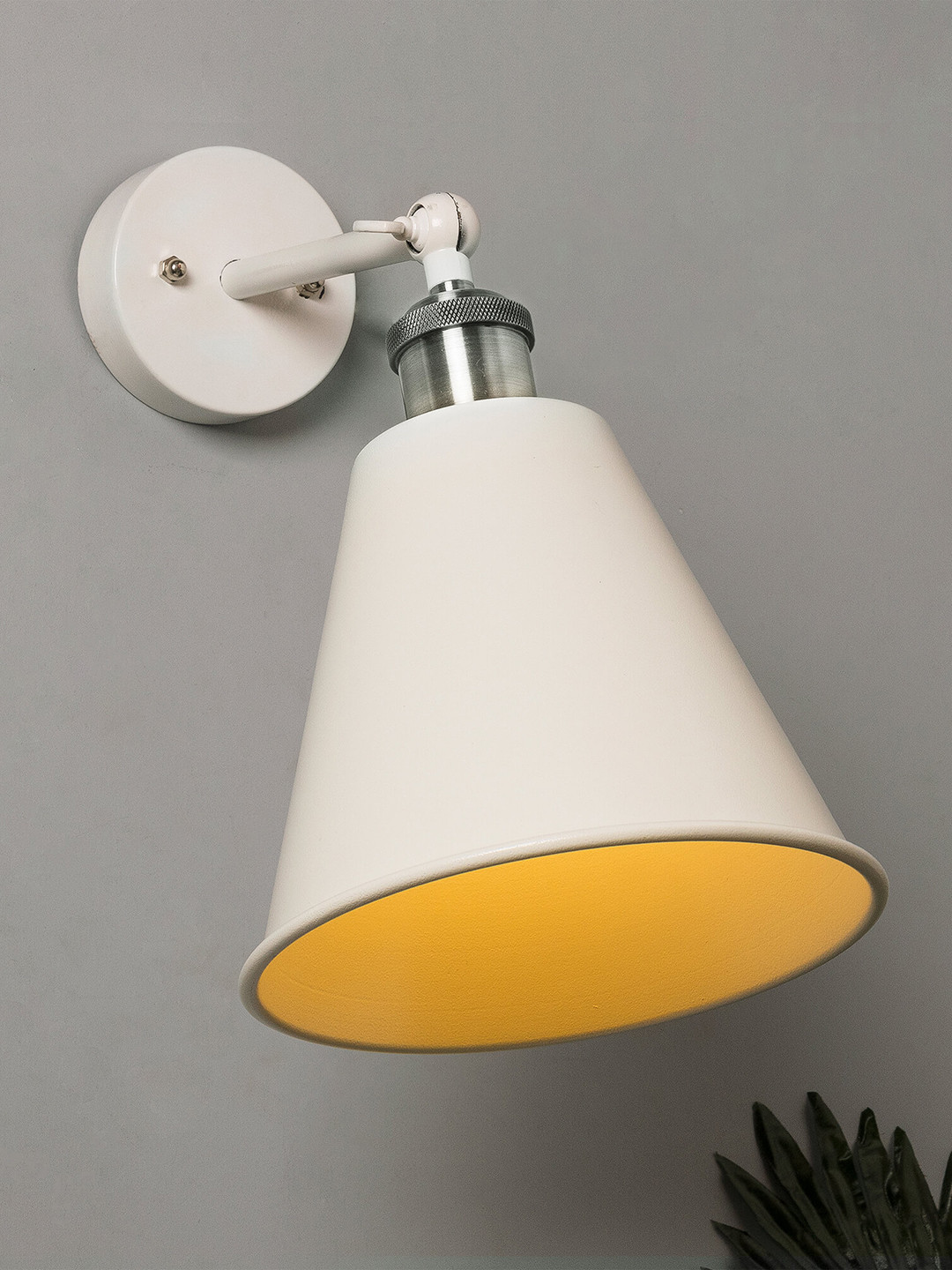 Homesake White Solid Handcrafted Frustum Guard Swing Arm Light