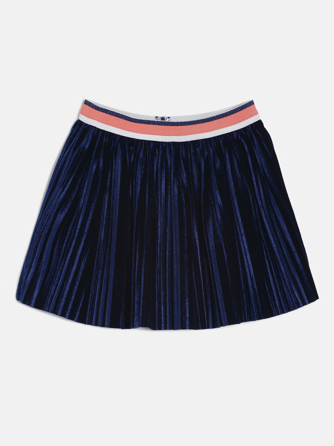 MINI KLUB Girls Blue Solid Flared Skirt