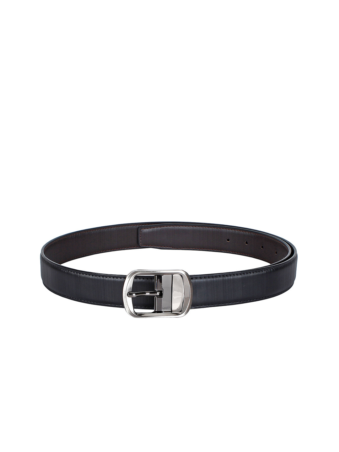 amicraft Men Black & Brown Textured Reversible Belt