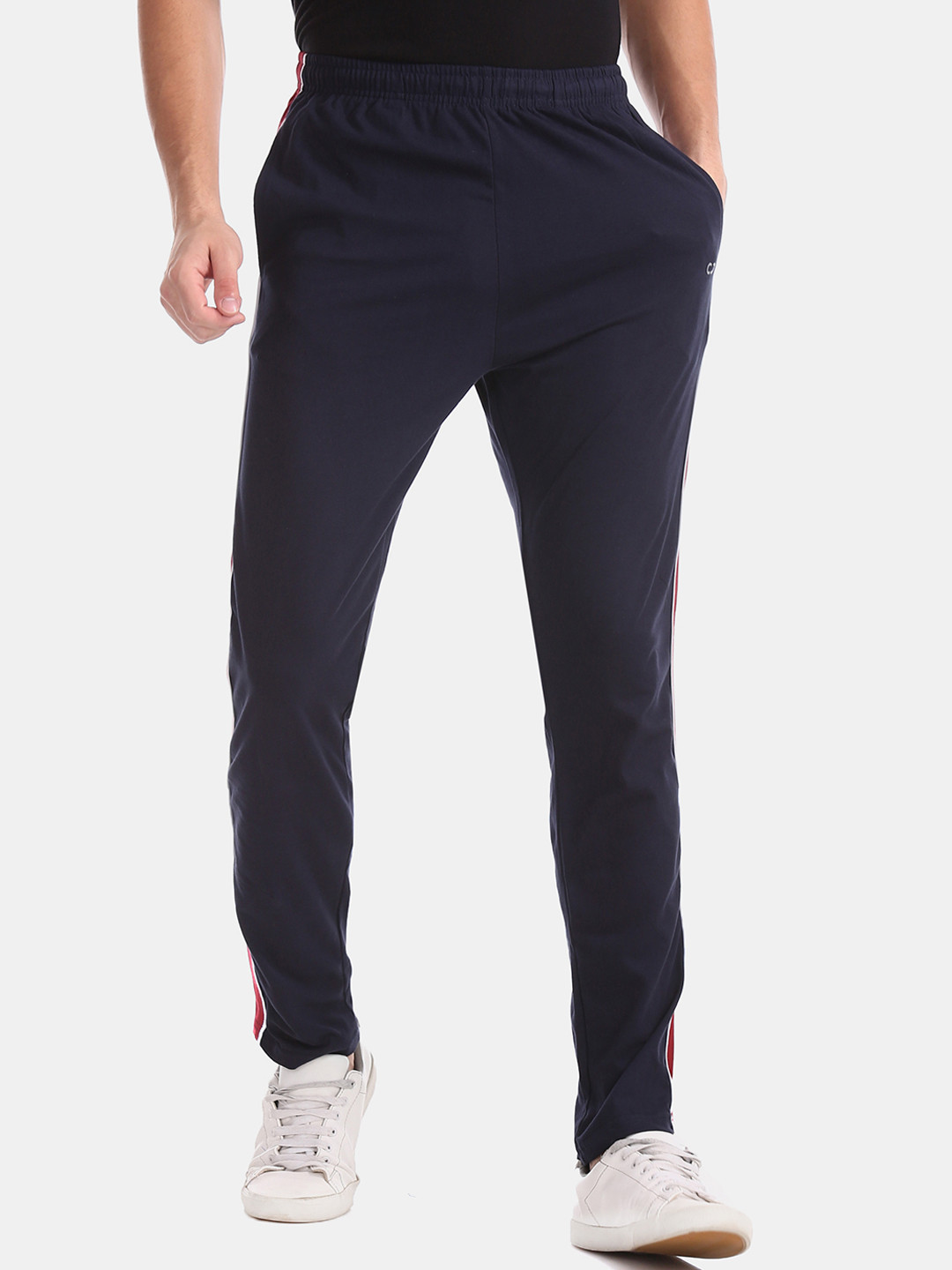 Colt Men Navy Blue Solid Track Pants