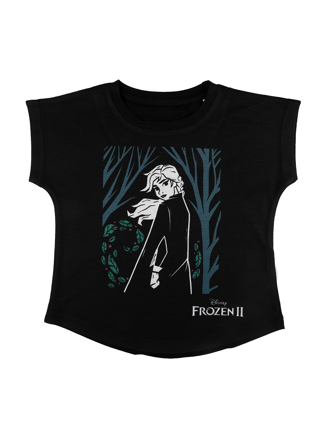 Disney by Wear Your Mind Black Printed Top