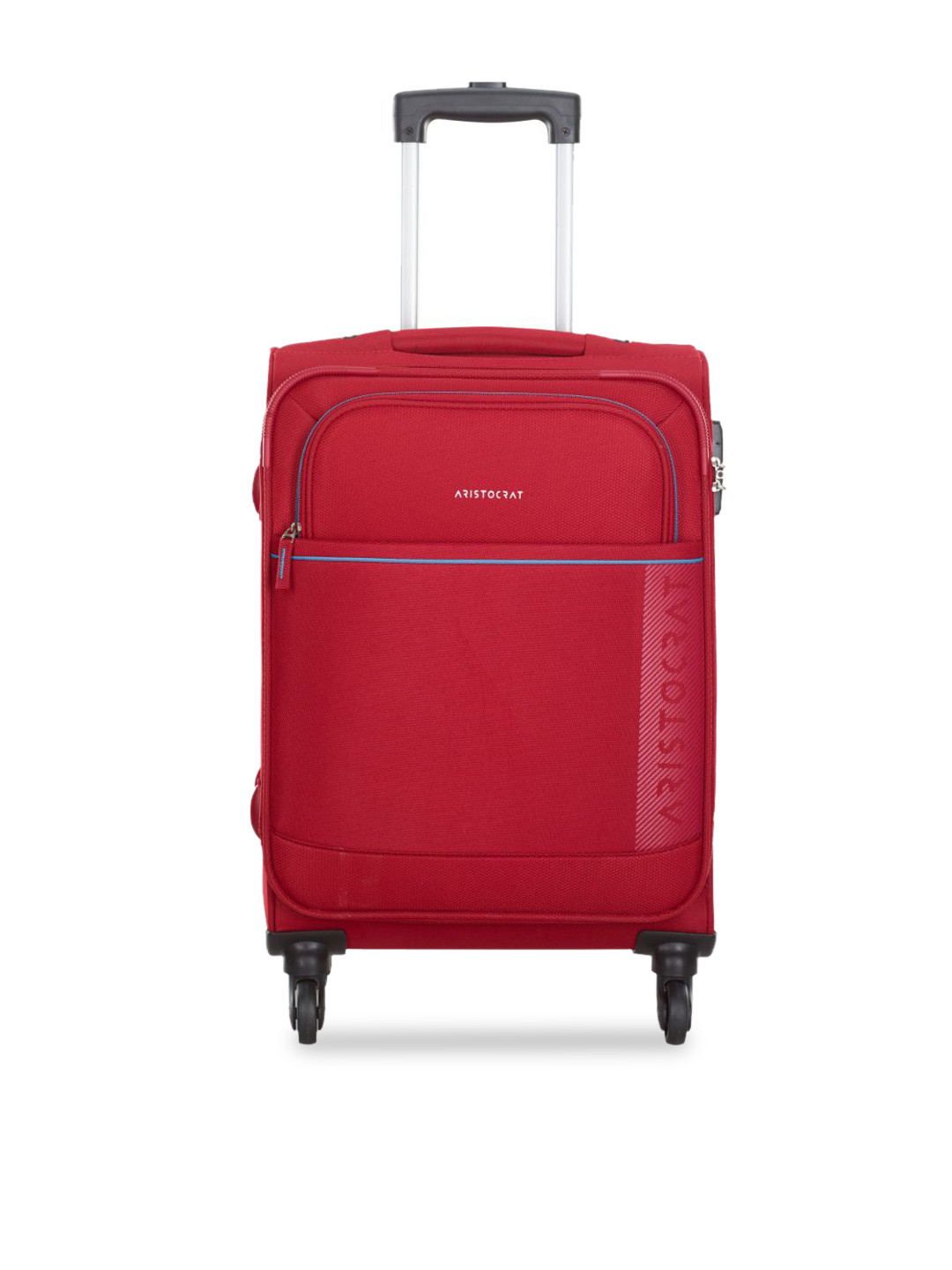 Aristocrat Unisex Red Solid Cabin Trolley Bag