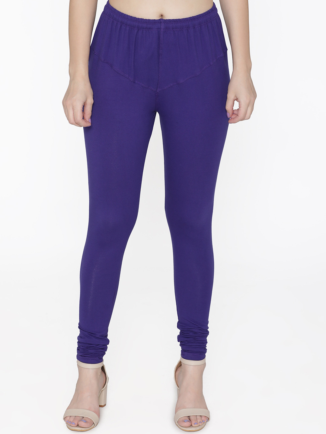 N-Gal Women Purple Solid Leggings