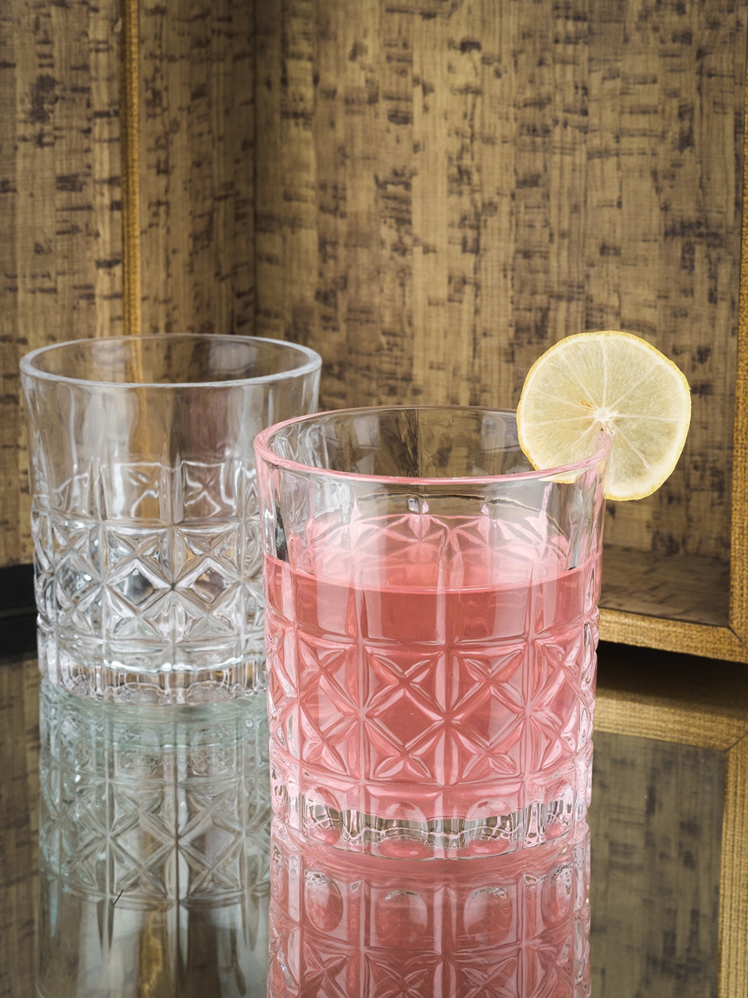 GOODHOMES Set of 12 Transparent Tumblers 230ml each