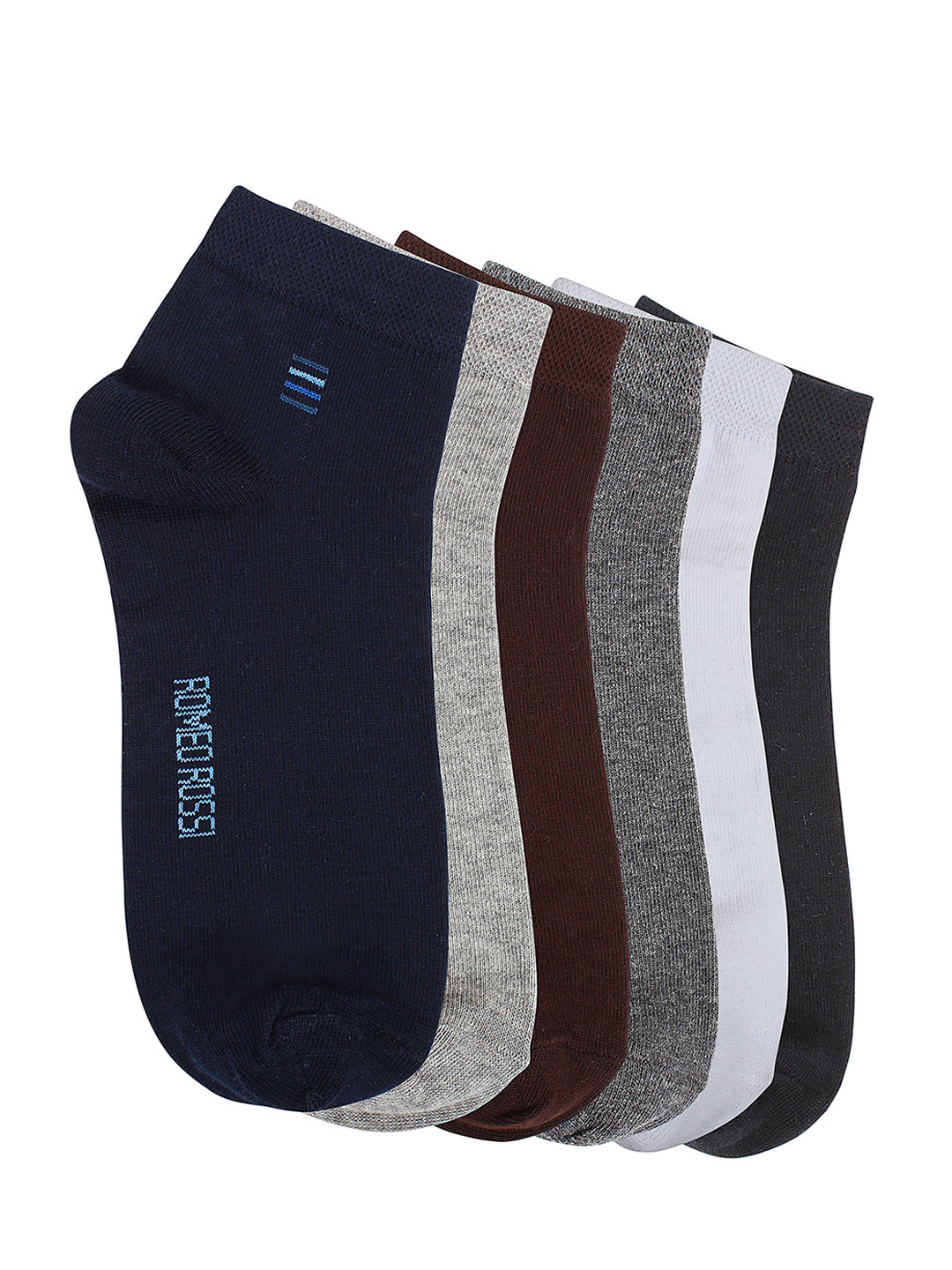 ROMEO ROSSI Unisex Pack of 6 Assorted Ankle-length Socks