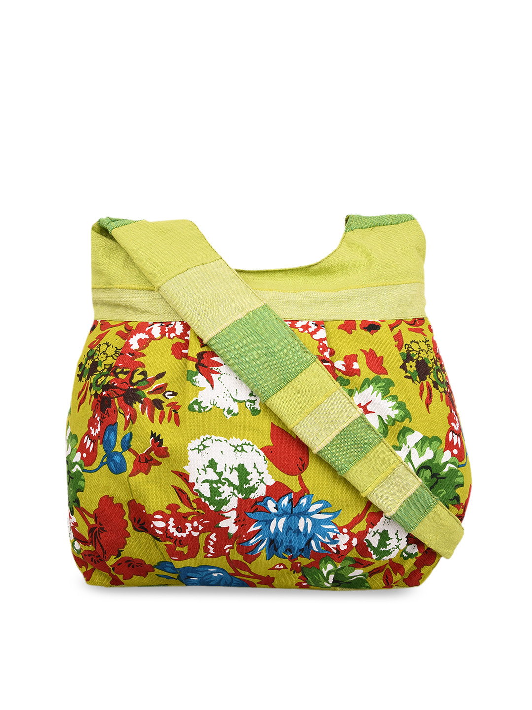 Price History of Anekaant Green Printed Sling Bag from Myntra