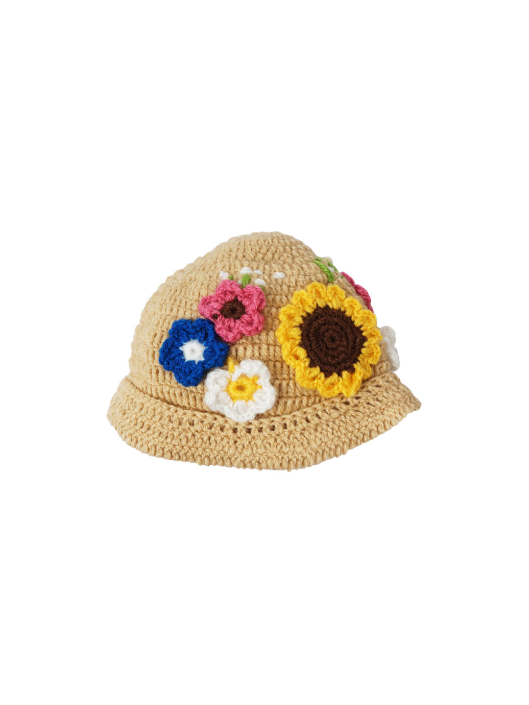 CHUTPUT Unisex Yellow Embroidered Beanie