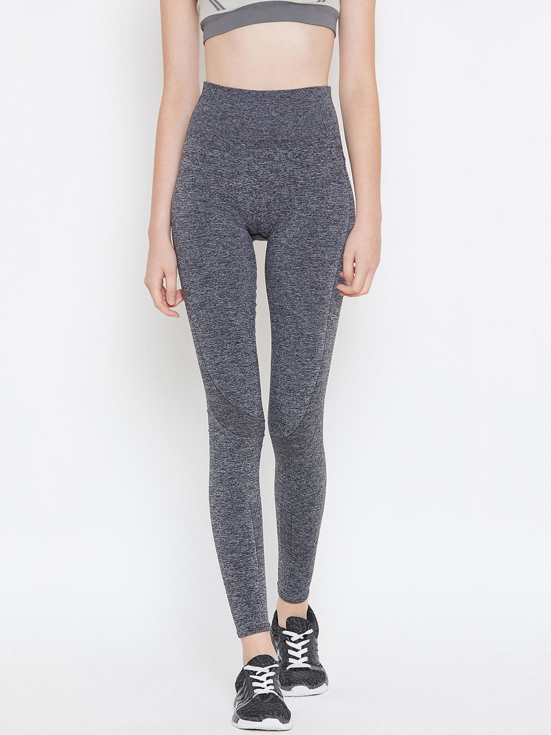 JUMP USA Women Black Solid Skinny-Fit Tights