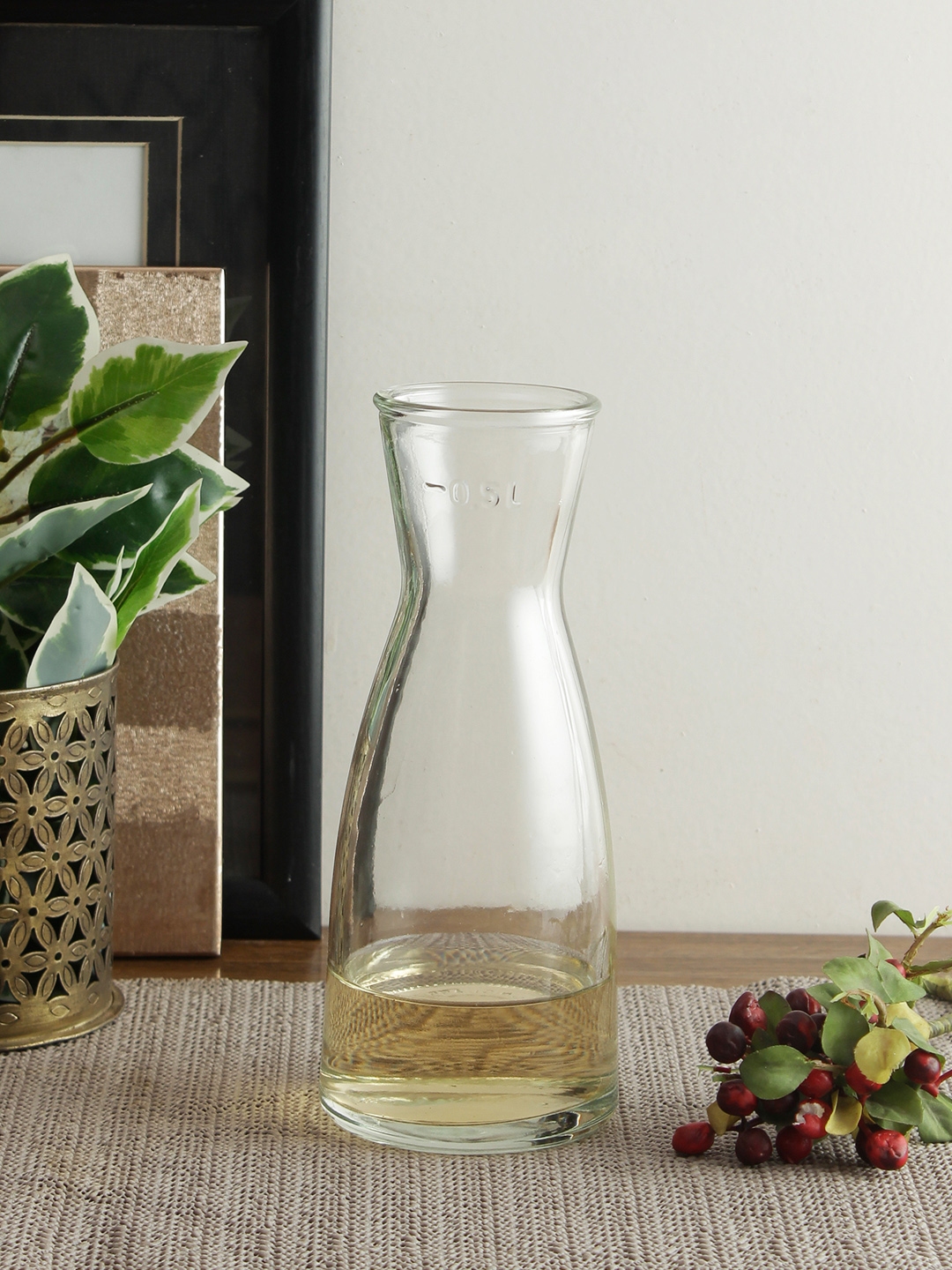 Uniglass Set of 2 Transparent Glass Whiskey Decanter 500 ml each