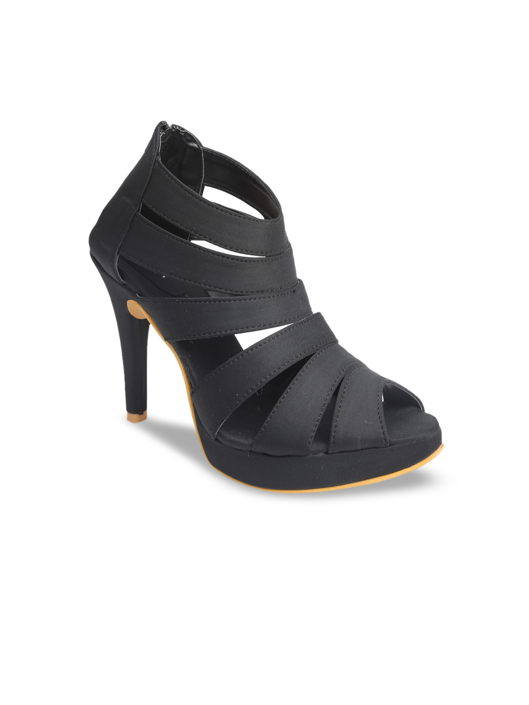 VALIOSAA Women Black Solid Gladiators