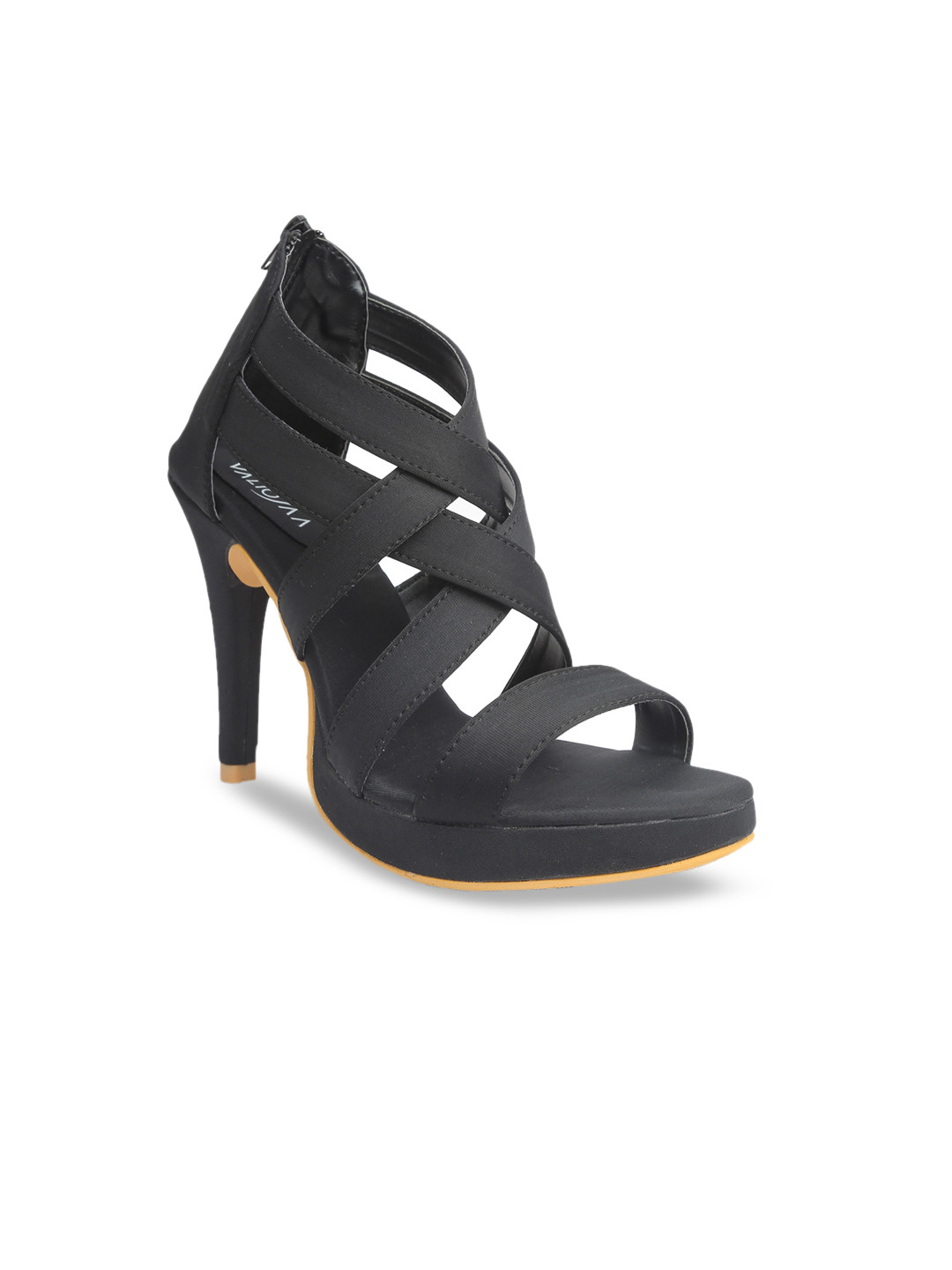 VALIOSAA Women Black Solid Gladiators