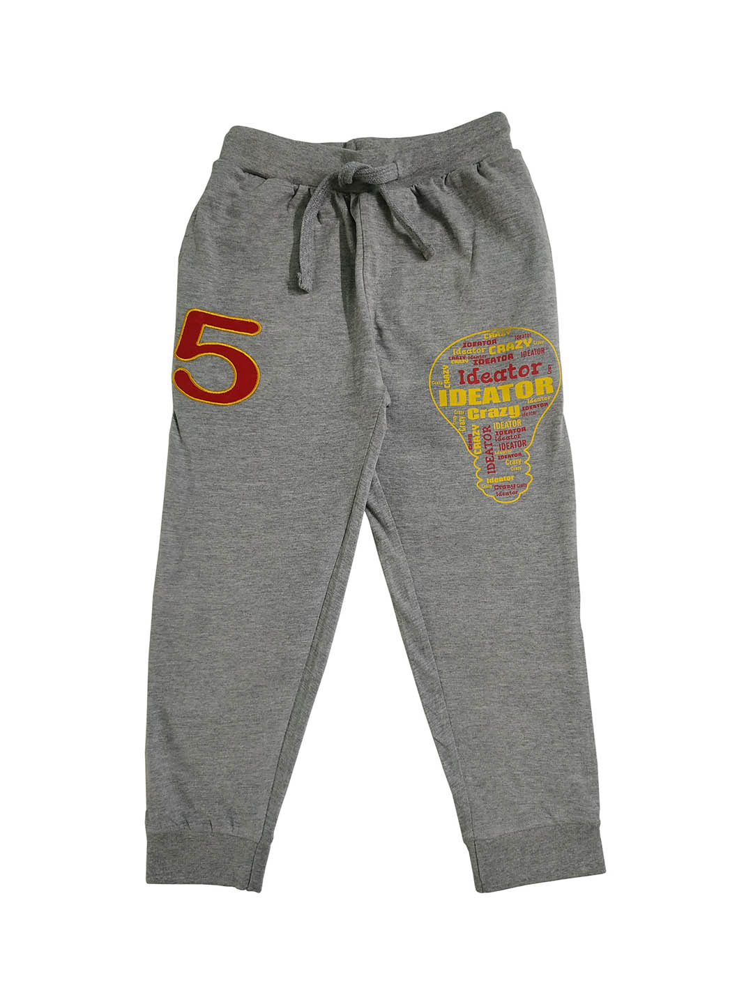 KiddoPanti Boys Grey Solid Track Pants