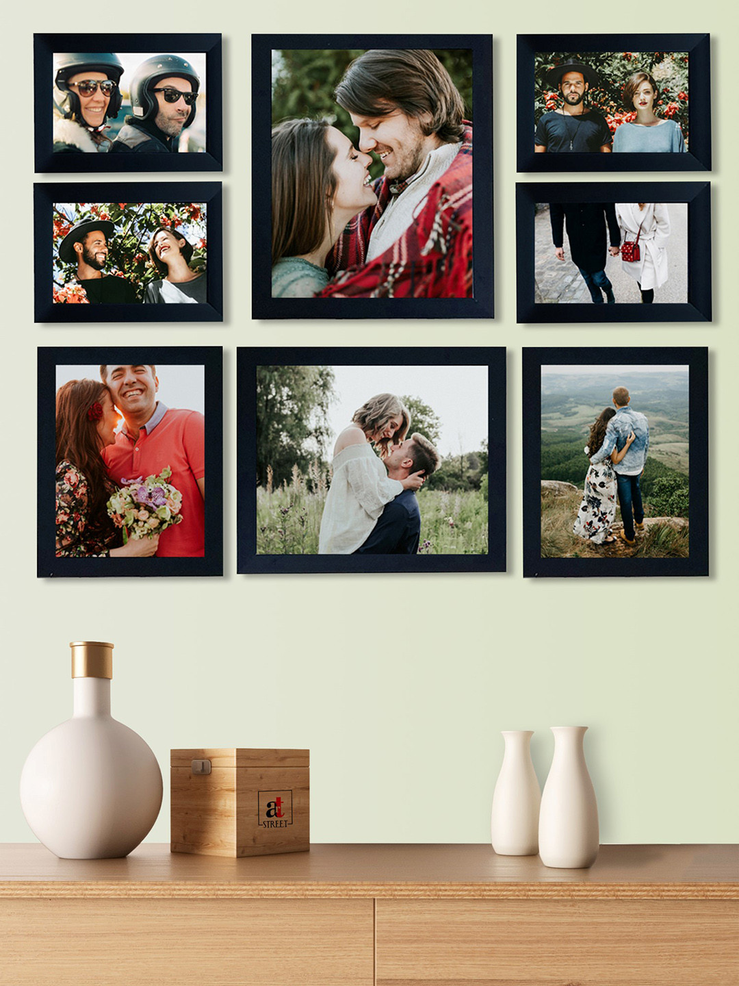 Art Street Set of 8 Black Solid Individual Photo Frames
