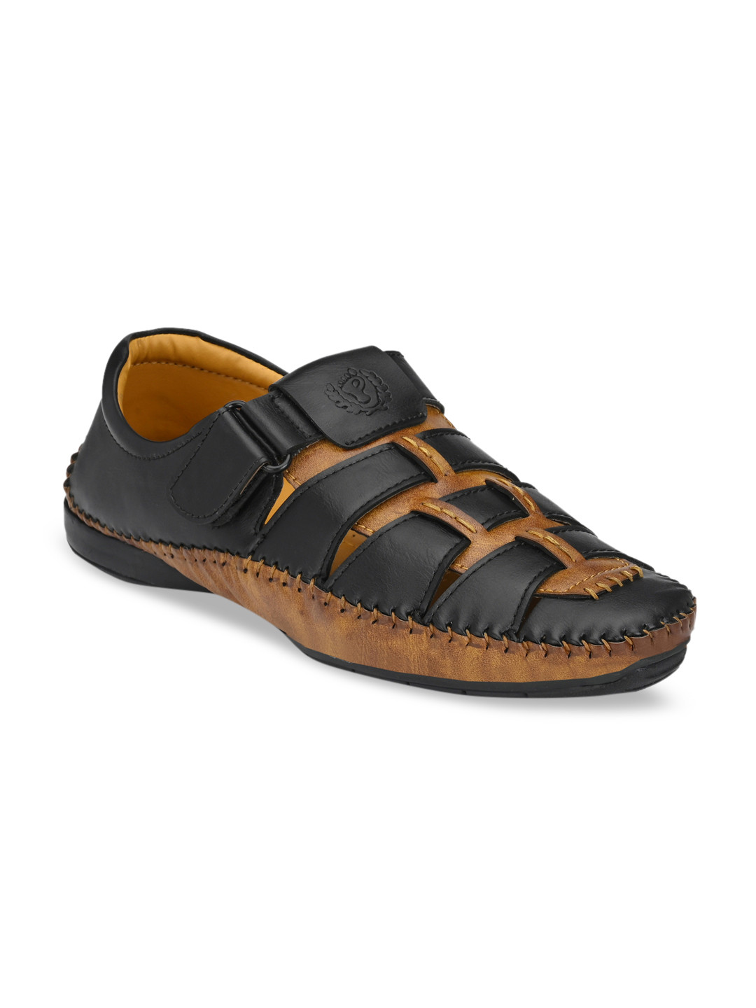 Prolific Men Black Shoe-Style Sandals