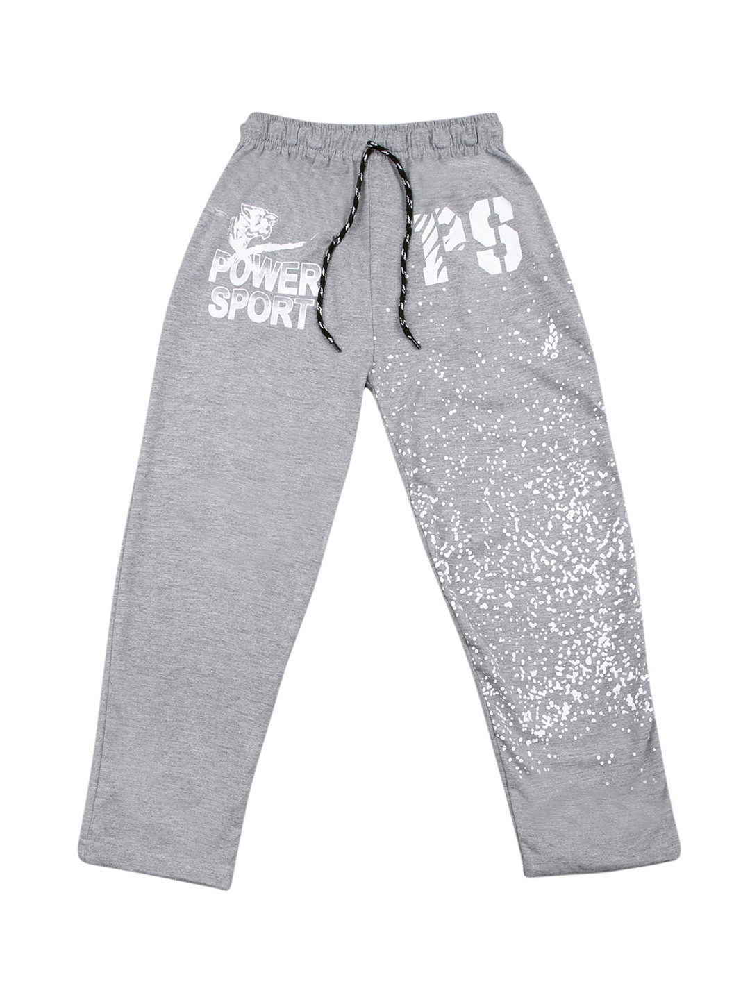 SWEET ANGEL Kids Grey Straight Fit Printed Track Pants