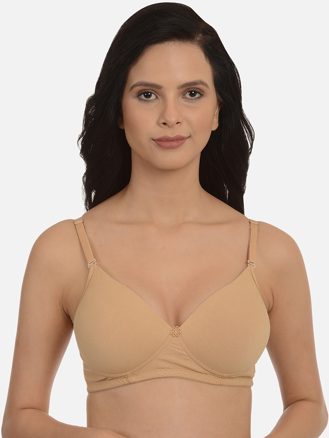 mod & shy Beige Solid Non-Wired Lightly Padded T-shirt Bra MS80