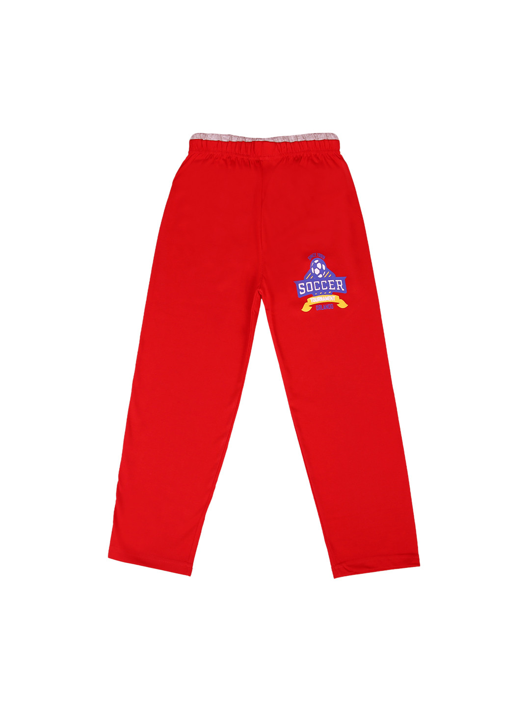 SWEET ANGEL Kids Unisex Red Graphic Straight-Fit Track Pants
