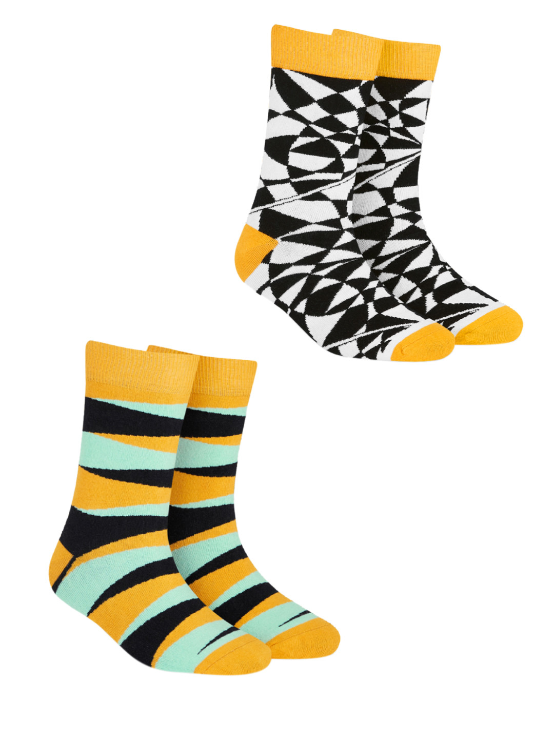 Dynamocks Unisex Pack of 2 Mirage & Hunk Patterned Socks