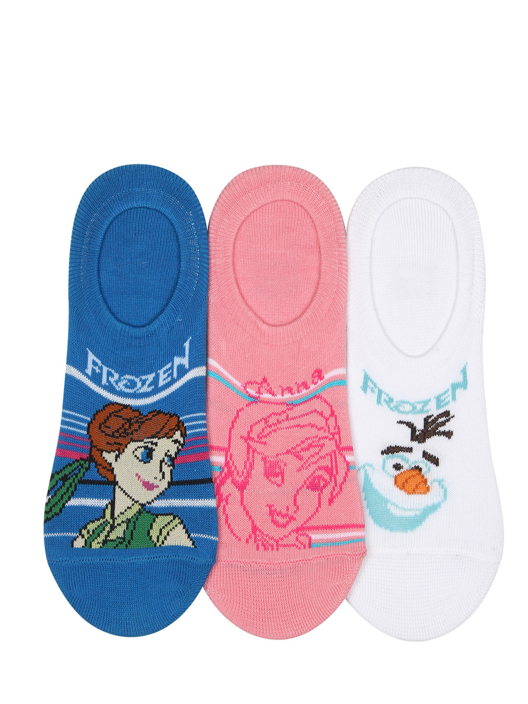 Supersox Girls Pack of 3 Assorted Disney Frozen Shoe Liners