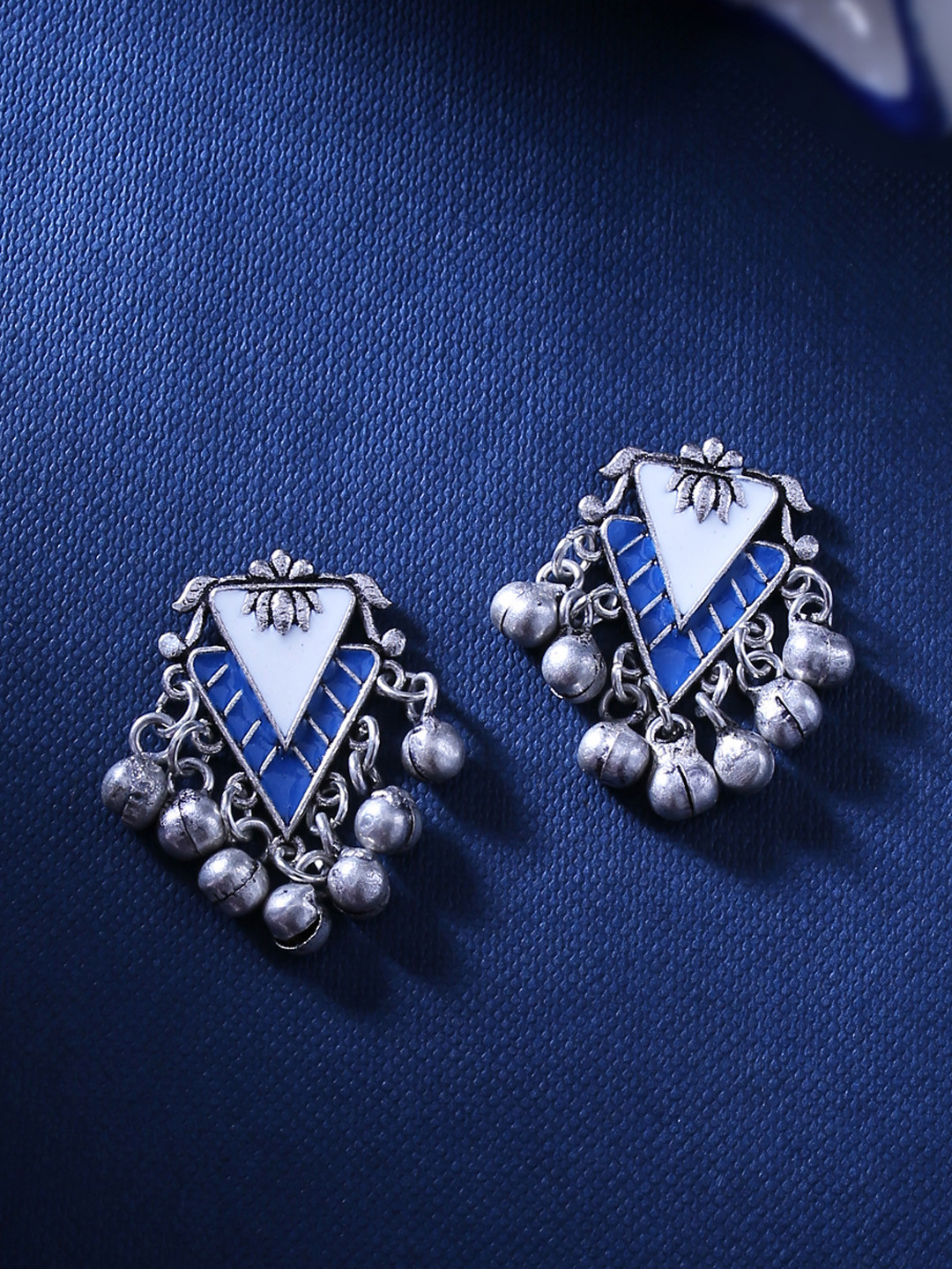 Indigo Affair Triangles Stud Earrings