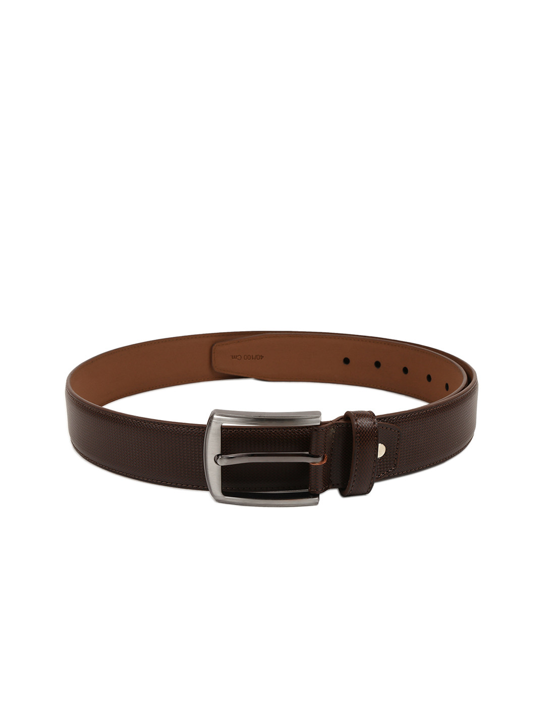 Kara Men Brown Textured Belt