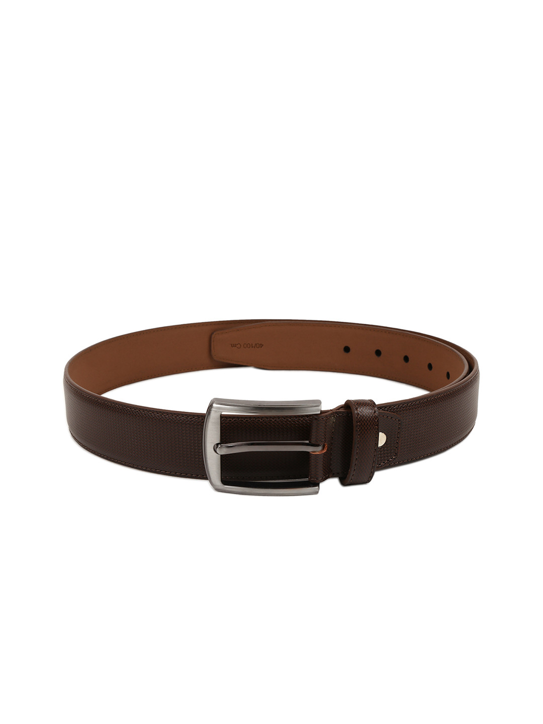 Kara Men Brown Textured Belt
