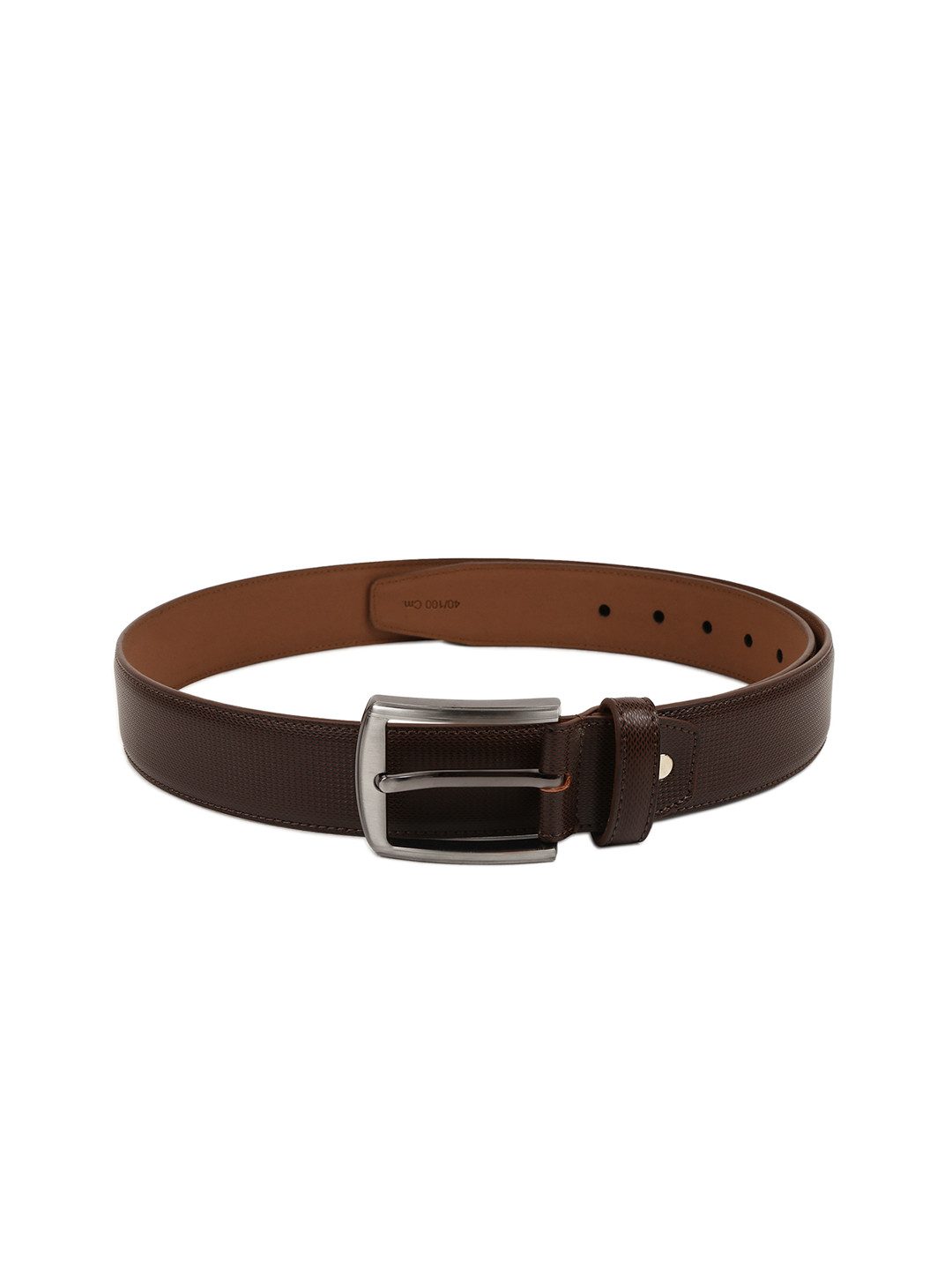 Kara Men Brown Textured Belt