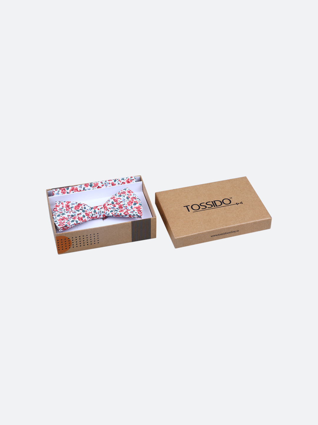 Tossido Multicoloured Printed Bow Tie & Pocket Square