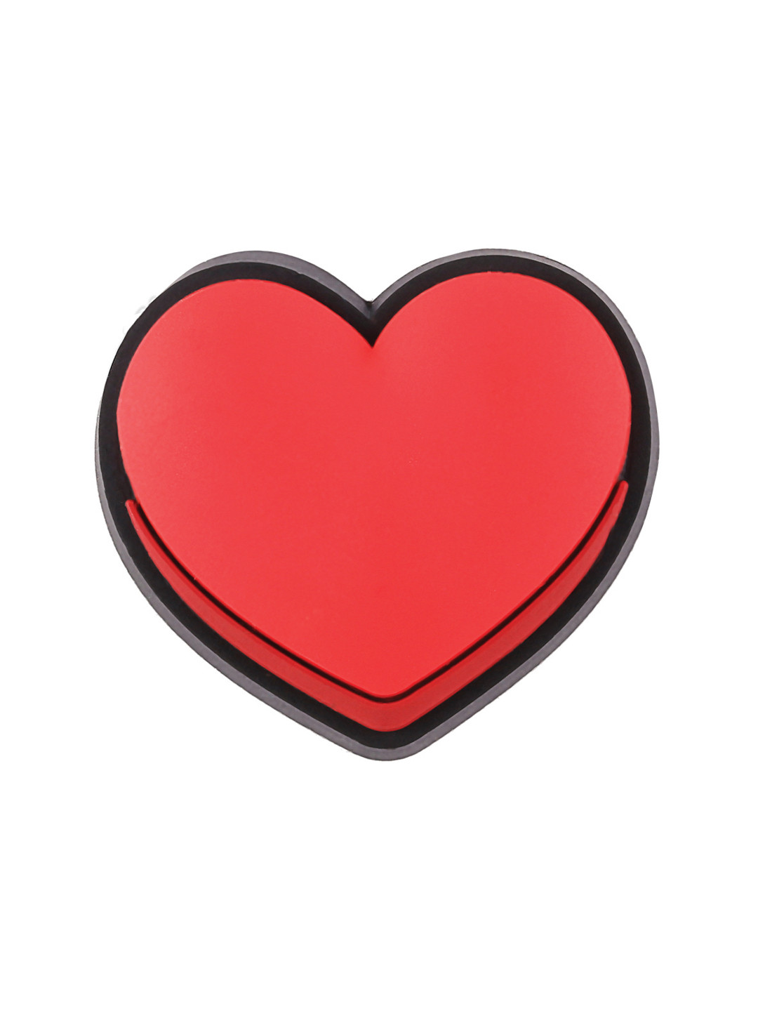 Crocs Unisex Red & Black Heart Jibbitz Shoe Charm