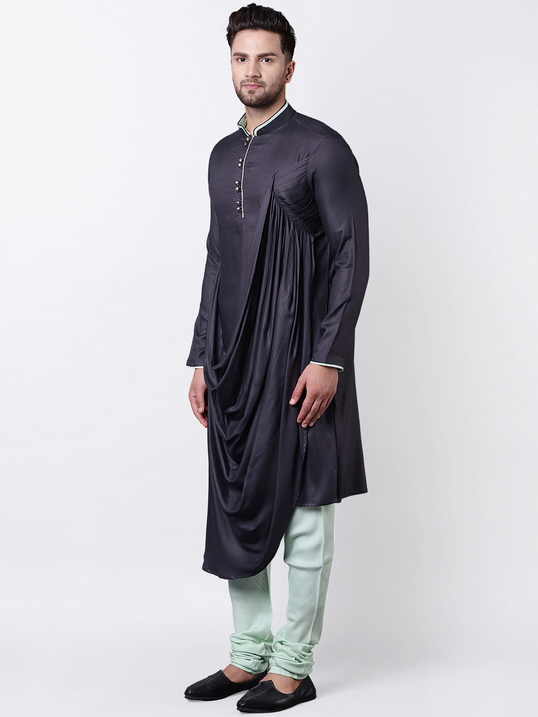Indian Ethnic Men's Kurta Pajama Set Designer Wear Kurta Tunic Set Size ...