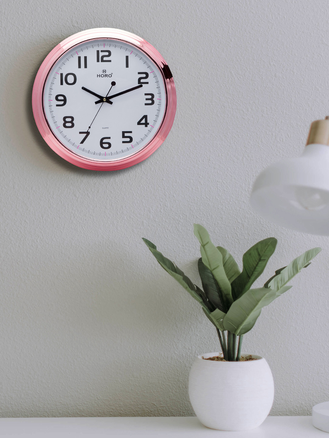 Horo White Handcrafted Geometric Solid 38 cm Analogue Wall Clock