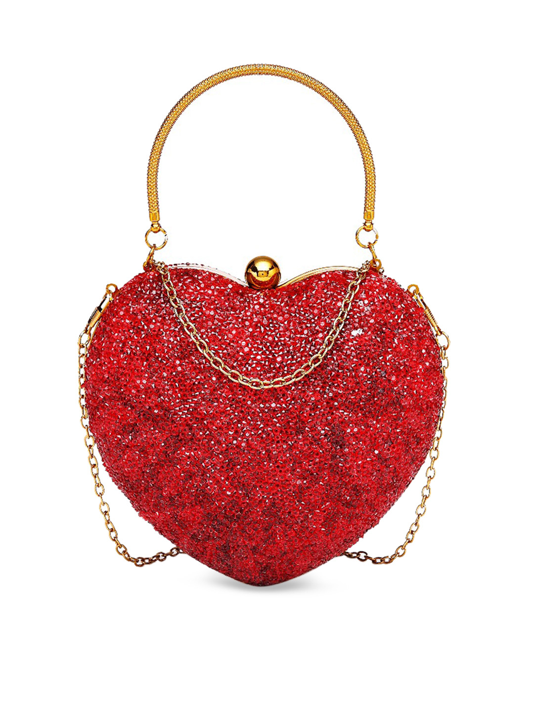 Buy Diana Korr Red Embellished Box Clutch Clutches for Women