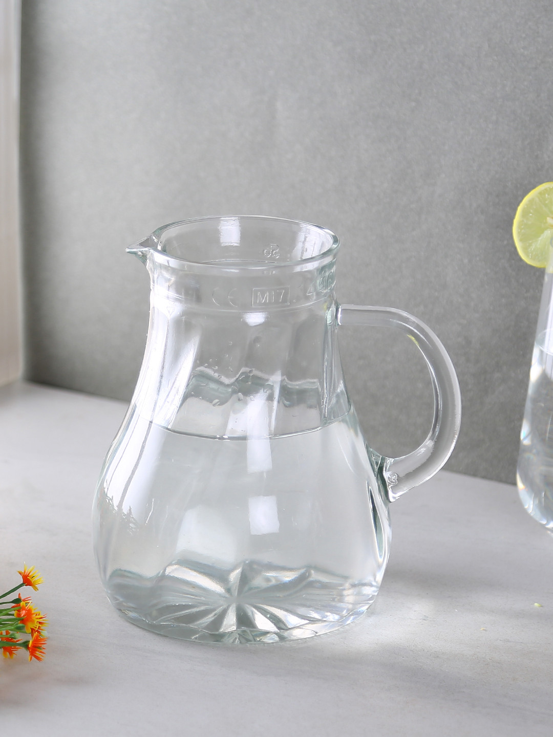 Oberglas Set of 1 Transparent Lead-Free Salzburg Glass Water Jug - 1000ml
