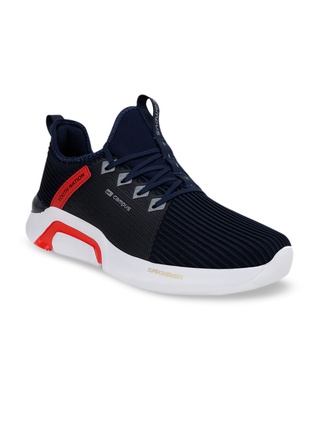 Campus Men Navy Blue Running Shoes