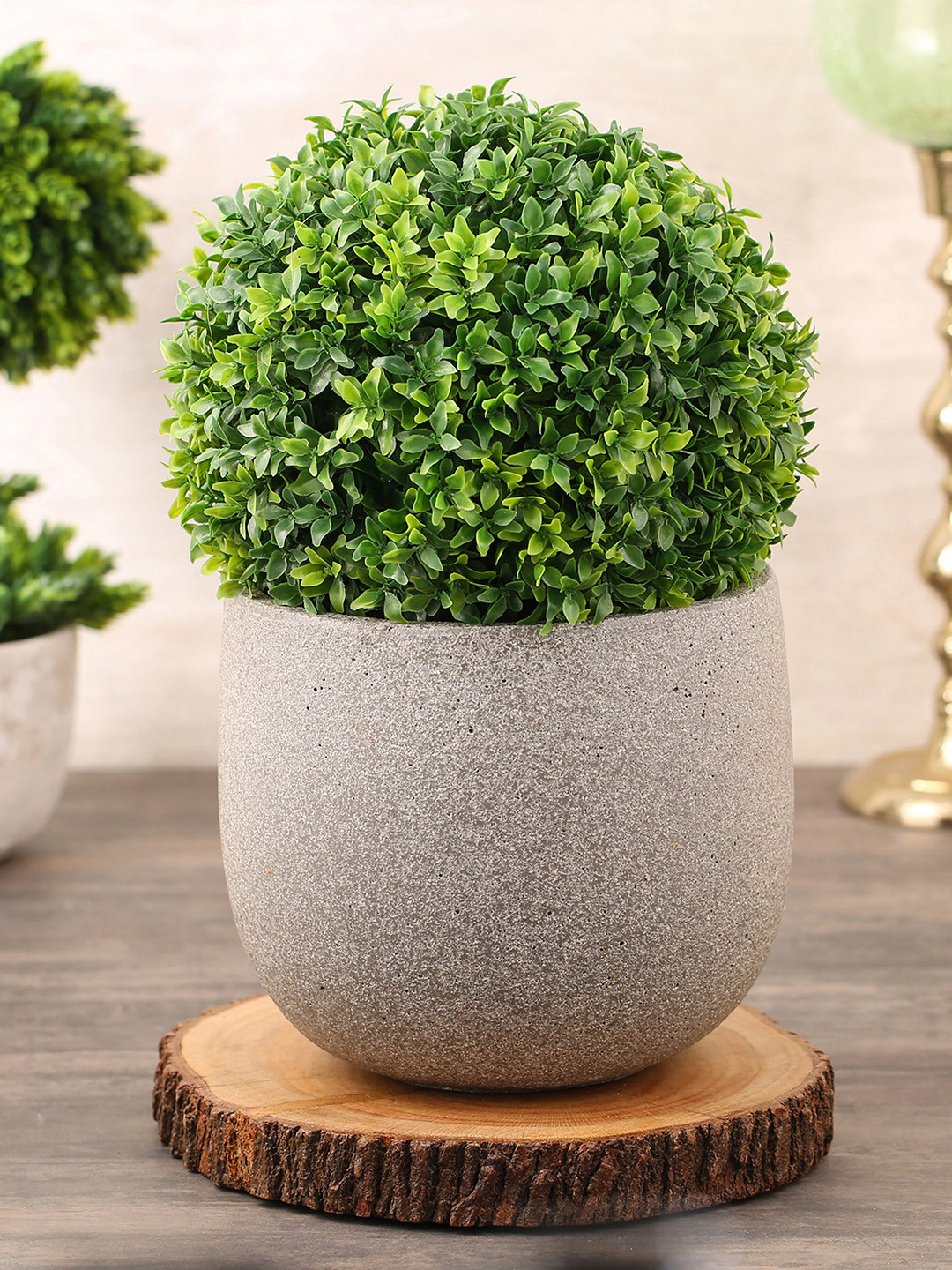 Pure Home and Living Green Artificial Seagrass Ball Plant